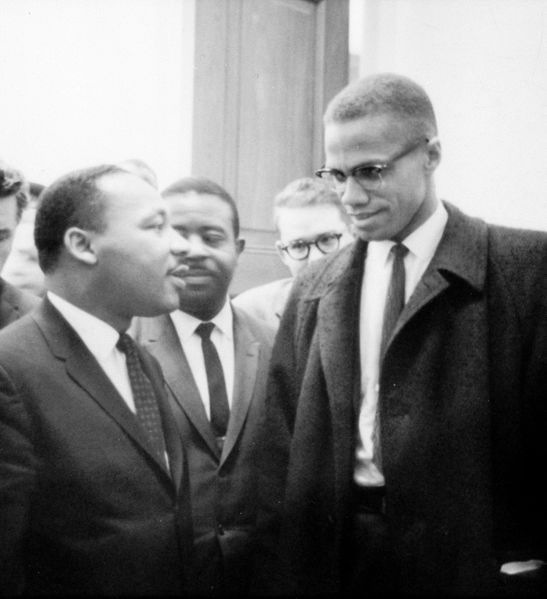 Martin Luther King Jr. and Malcolm X before the start of a press conference on March 26, 1964. This is one of the only known photographs of the two civil rights activists together. (Photo: Courtesy of The Library of Congress)