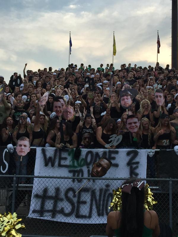 The Northmont student section as the football season opener against Hilliard Darby.