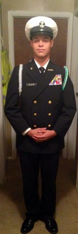 Senior Dustin Kallmeyer in his ROTC uniform. 