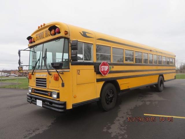 One of the school buses being auctioned off at the high school on January 16 (Photo courtesy of JWC Auctions).