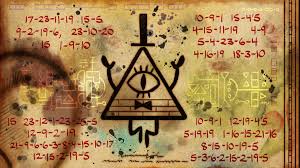 One of the end cards of season 2, featuring Bill Cipher (and a vigenere cipher)