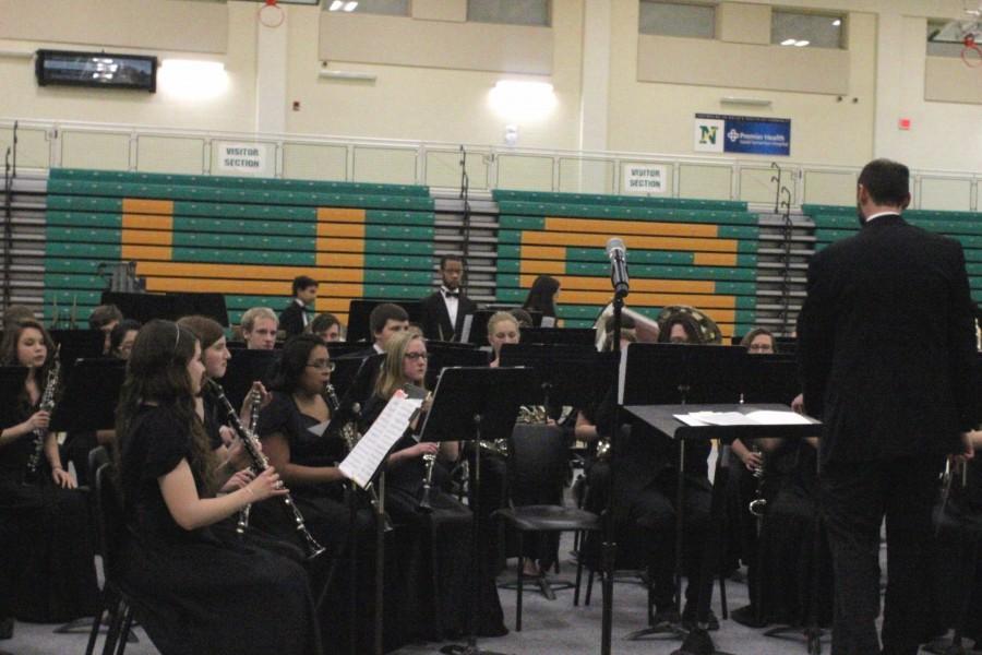Wind Ensemble takes the stage (photo by Helena Jenkins).
