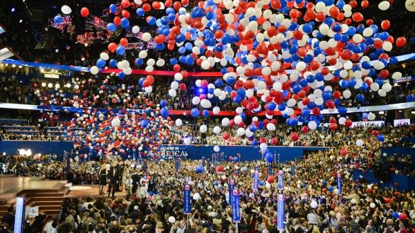 Photo from the 2012 RNC Convention, celebrating Mitt Romneys nomination. Courtesy of Vice News.