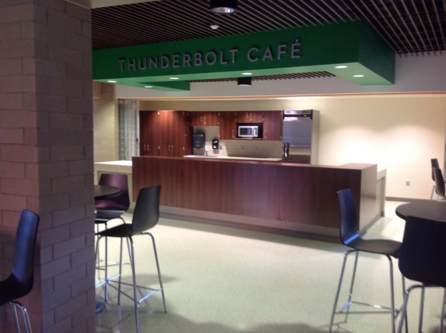 The Thunderbolt Cafe where coffee, lemonade, hot chocolate, and other drinks are served during the week, from 7:30-7:50 am.