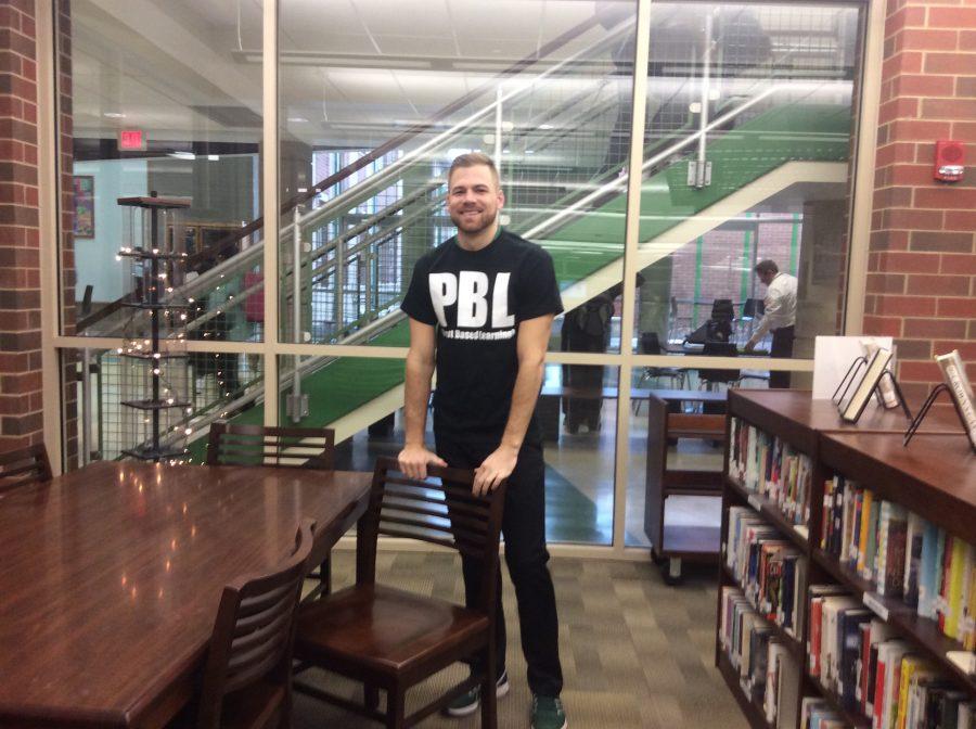 Mr. Cory Caudill wears his PBL shirt