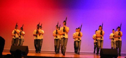 NJROTC Armed Exhibition performs at the Northmont Showcase (photo courtesy of Brooke Carver).