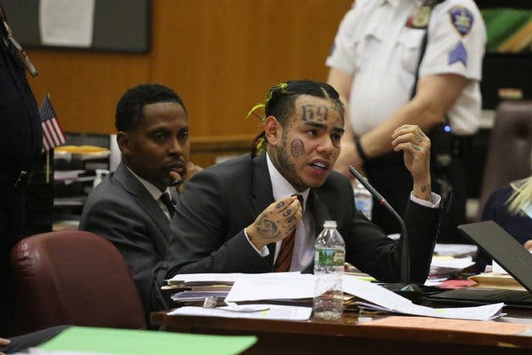 Tekashi in court photo courtesy off newyorktimes.com