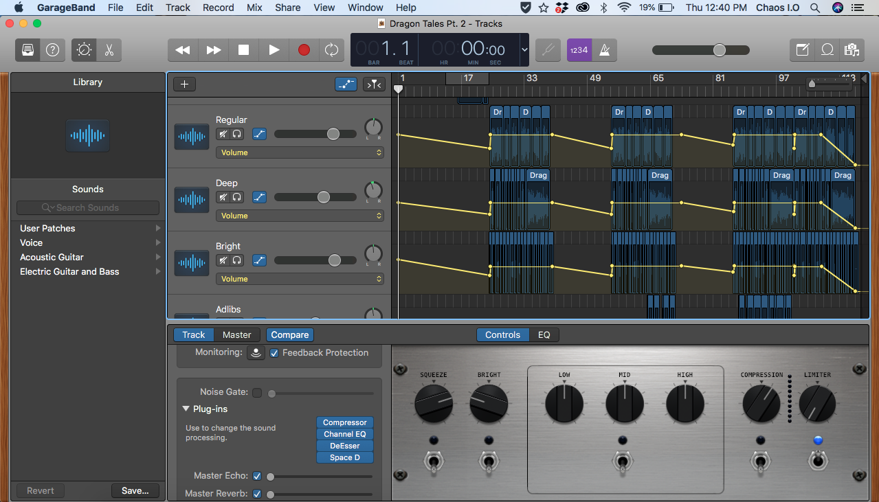 Tip on Mixing in GarageBand The Thunder