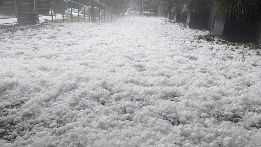 Hail covering the ground in Canberra, Australia (Image courtesy of npr.org).