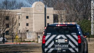 The synagogue where the hostage situation took place. 
Credit: CNN