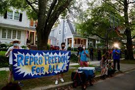 Pro Choice Protesters Demonstrate at Brett Kavanaughs House