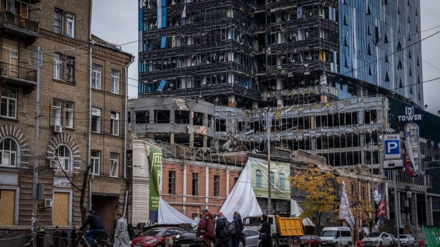 Image showing the destruction in the Ukraine taken from CNN
