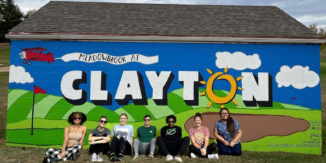Northmont Students Paint a Mural at Meadowbrook at Clayton.