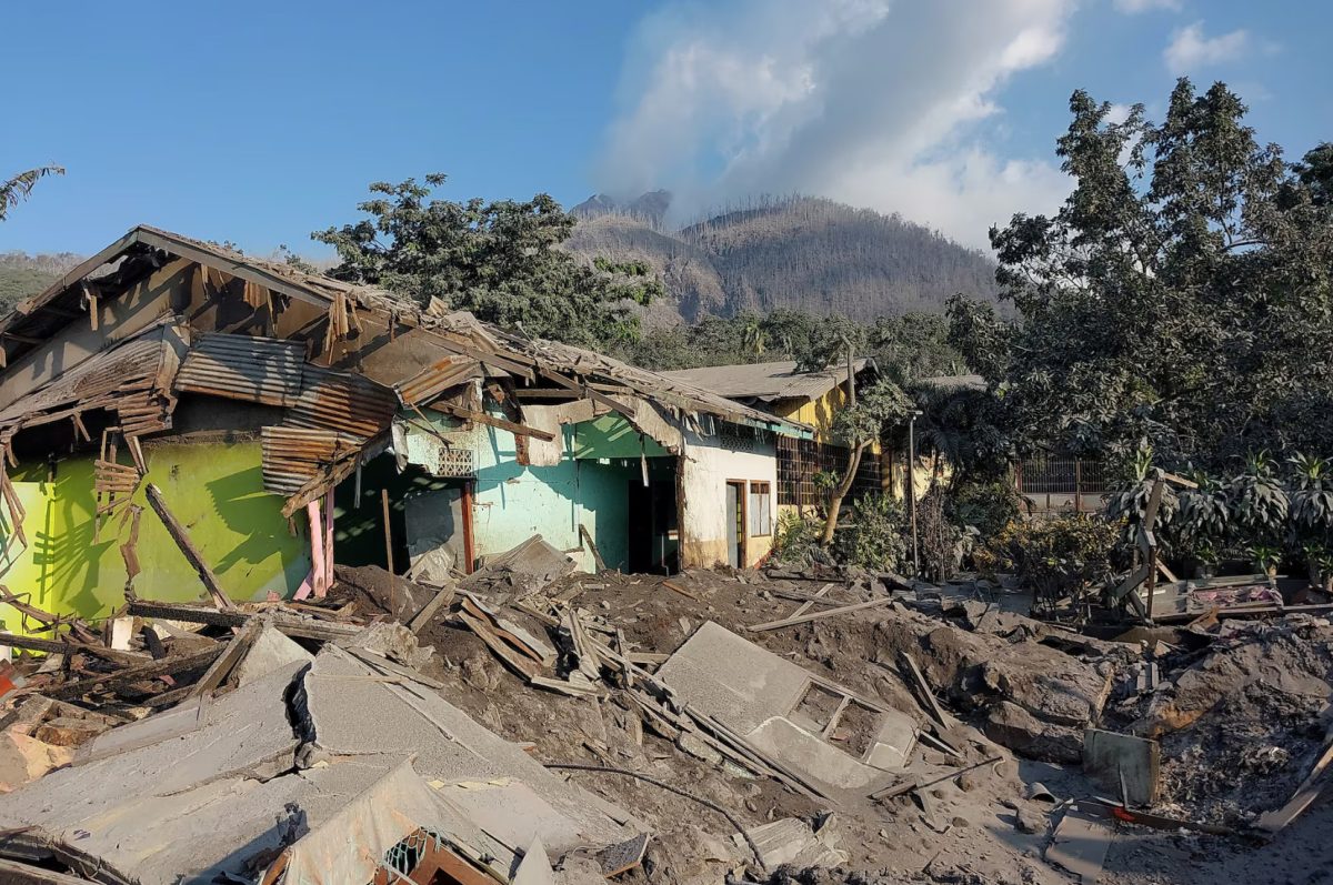 Damaged school buildings which were affected by the Mount Lewotobi Laki-Laki volcano eruption are seen at Flores Timur, Indonesia, November 4, 2024.