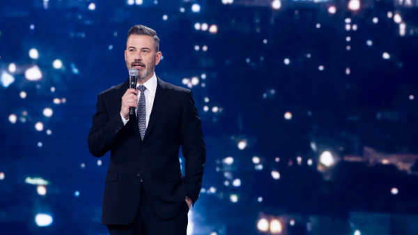 Jimmy Kimmel at the Disney advertising upfront on Tuesday
