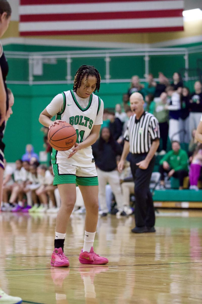 Ashley shooting a free throw