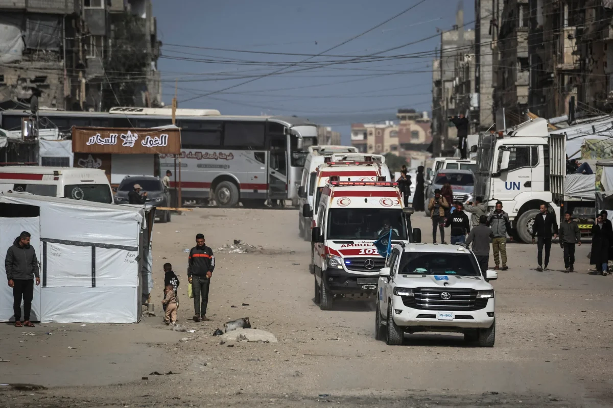 A Convoy headed towards Rafah subsequent to the most recent re-opening.