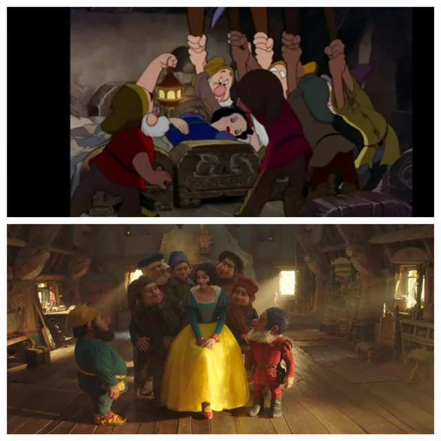 (Snow White 1937 and 2025)